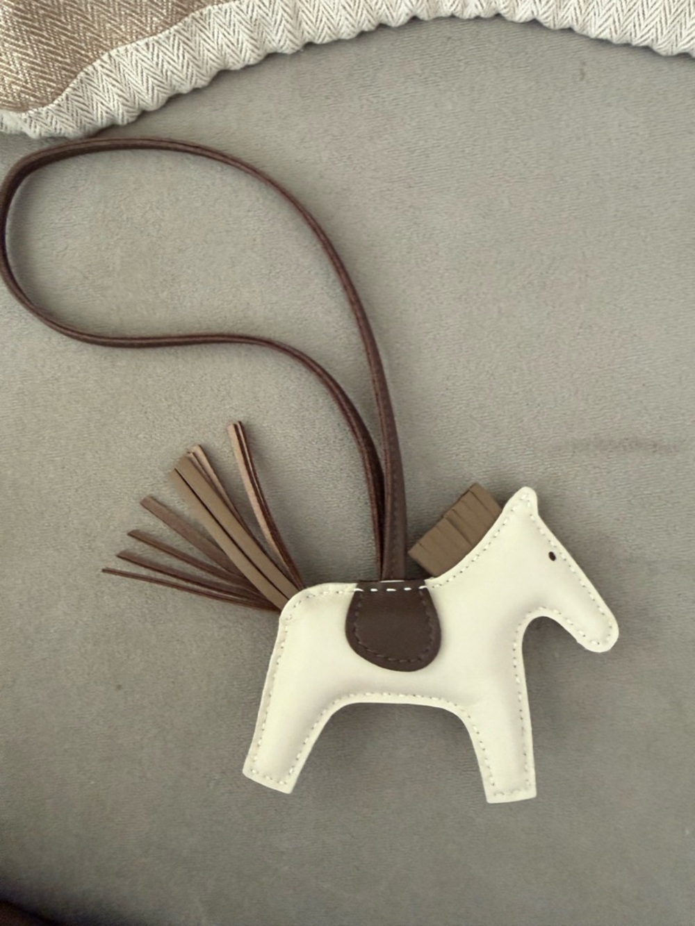 Hermes Rodeo Charm PM craie/chocolate/etoupe - Picture 2 of 10